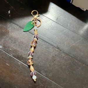 Key chain with key ring and hook.